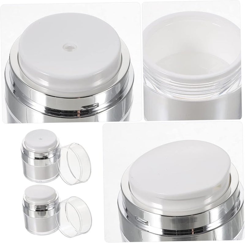 2Pcs Airless Pump Jar Travel Containers 7X5 5X5 2CM Portable Toiletry Bottles Lotion Dispenser - Image 5